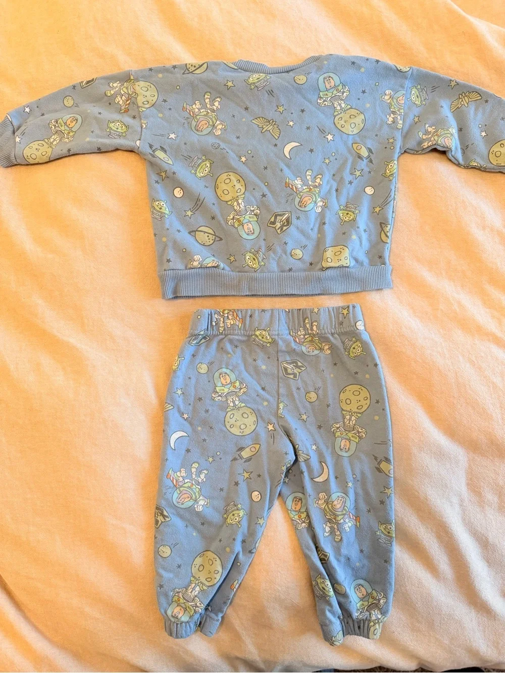 Toy Story Blue Space-Print Baby Sweats Set
